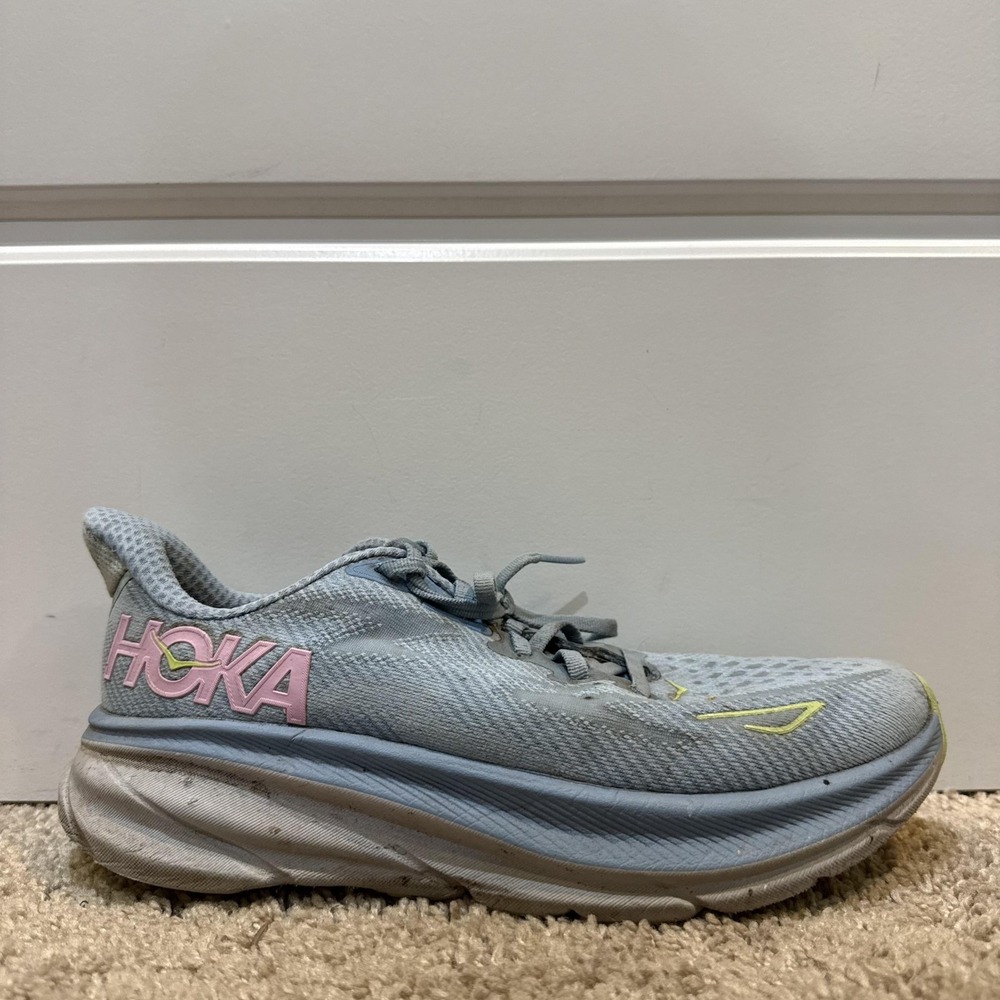 Hoka One One Shoes Womens Size 7.5 Blue Running Cushioned Sneakers Athletic